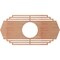 Ekena Millwork Chrysler Wood Fretwork Pierced Ceiling Medallion, Cherry, 34"W x 17"H x 9"ID x 1/4"T CMWP34X17X0250CSCH - alternate 3